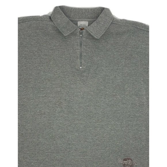 Men's Hard Rock Cafe Key West 1/4 Zip Pullover Sweater Gray Size L - Picture 4 of 10